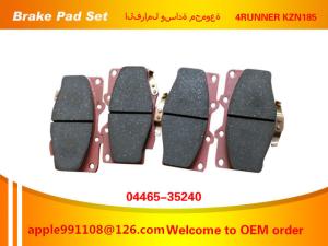 China Black Car Brake Pads OEM 04465-35240 Auto Parts Brake Pads For Prado 1995-2002 wholesale