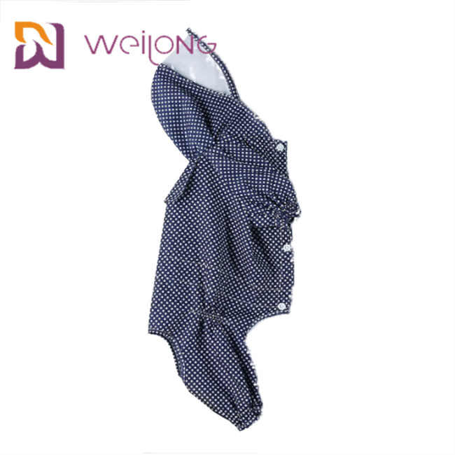 Waterproof Hooded Pet Raincoat Snaps Opening Digital Print PU Print