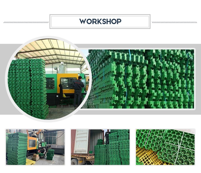 HDPE Grass Grid Manufacturer Plastic Gravel Paver Grid Grass Grid for Driveway and Parking Green Black Color
