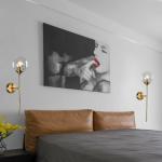 Rose Gold Color glass ball wall sconce for Corridor Living room Studio Bedroom (