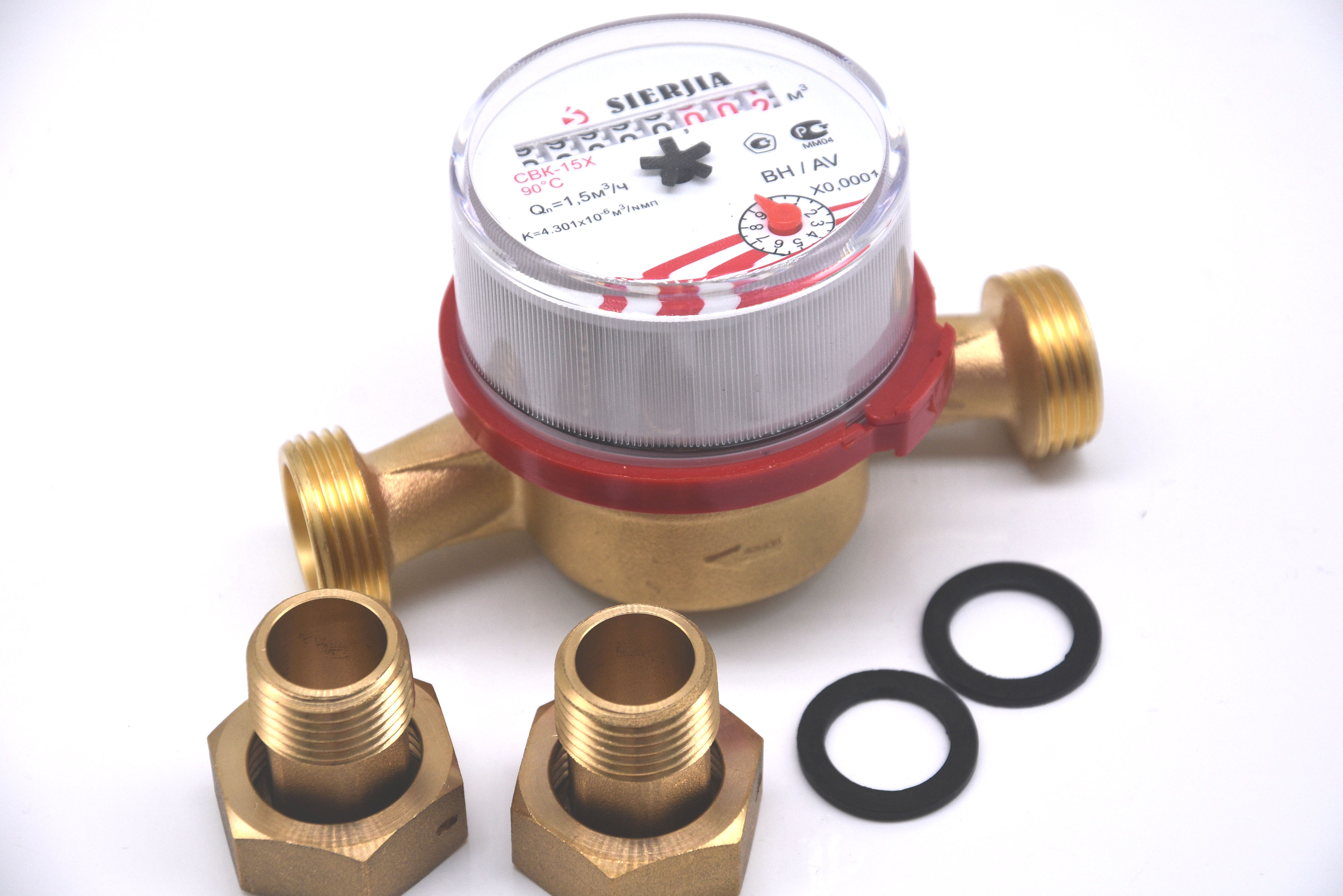 Brass Body Domestic Single Jet Ultrasonic Water Flow Meter Oem Iso4064 Class B