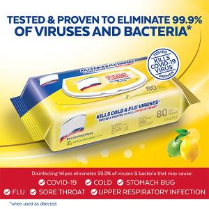 China Lemon Multi Surface Disinfectant Wet Wipes Household Antibacterial Cleaning Wipes wholesale