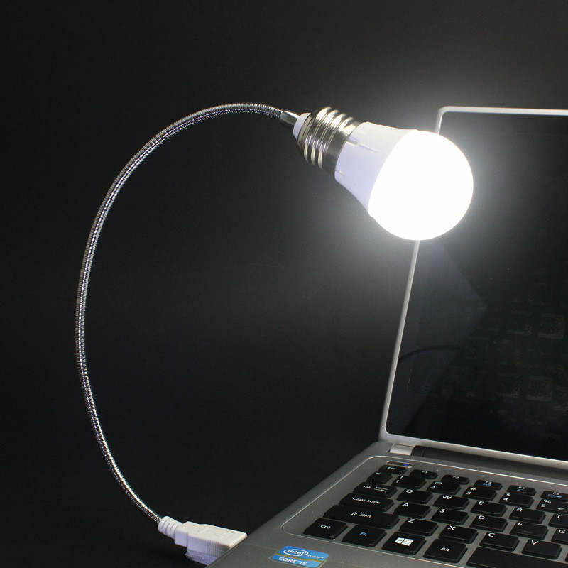 Promotional LED USB Lighting Bulb Random Bending Bulb Logo Customized