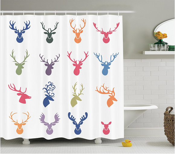 Walmart Bathroom Leaves Plastic Waterproof Thick Window Shower Curtains With Hooks
