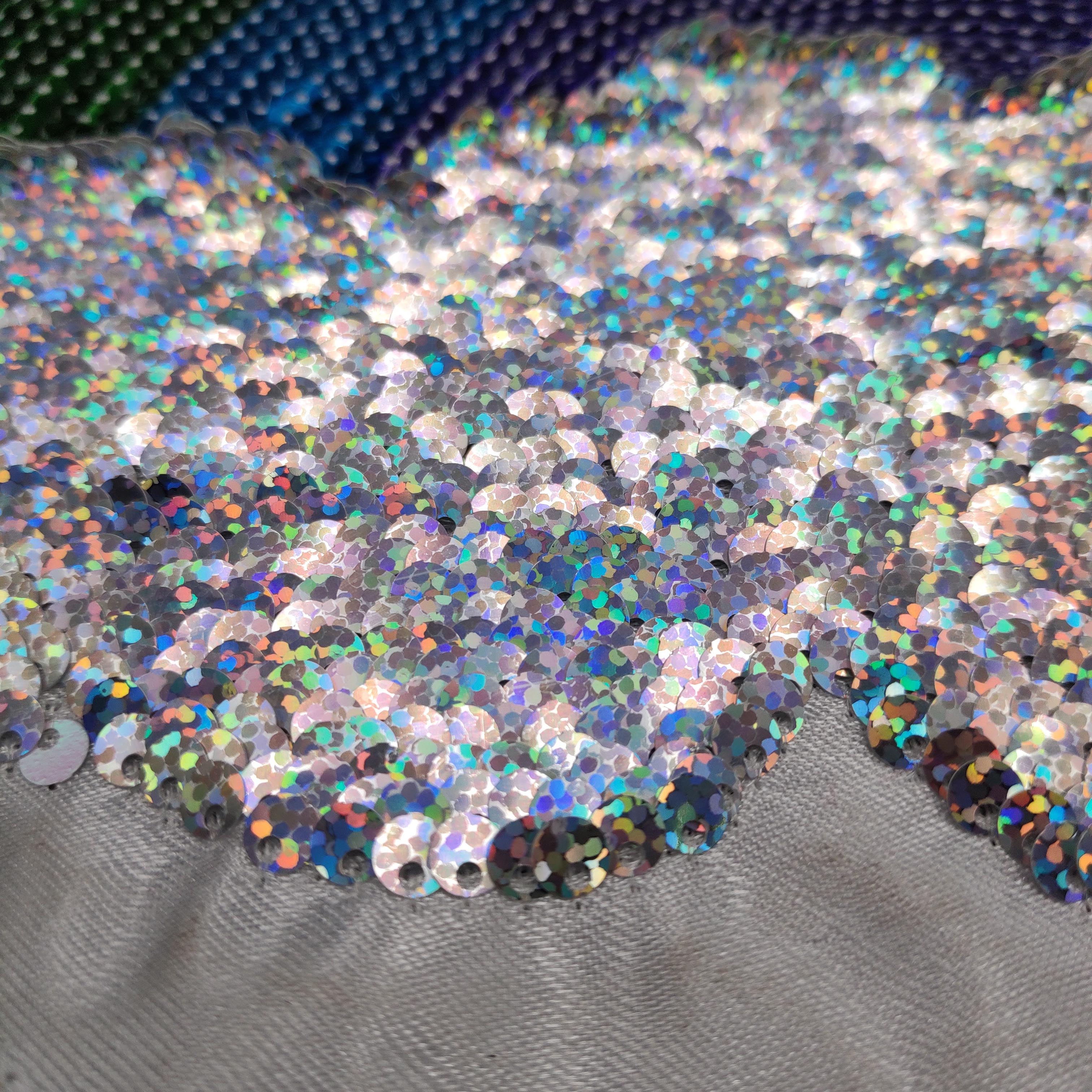 Colorful Rinbow Cloud Reverse Sequin Patch With Pin / Stick / Iron On Backing