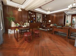 China Antibacterial Matt Wall Tile 20x100cm Wood Porcelain Strip Brown Tan Indoor Soft Glazed Floor Tile on sale