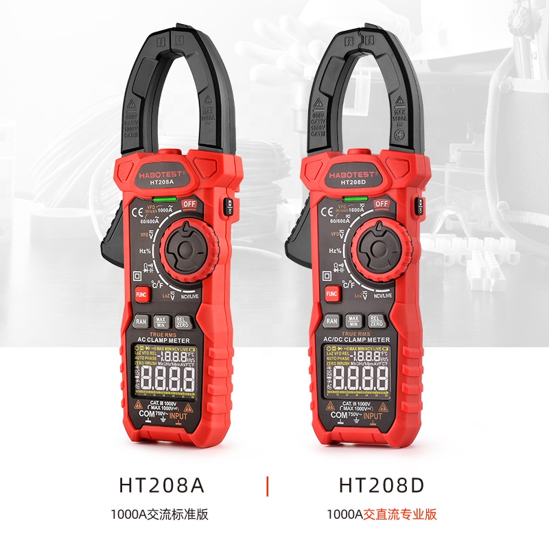 1000V Digital Multimeter Clamp Type 1000 Amp with Flashlight