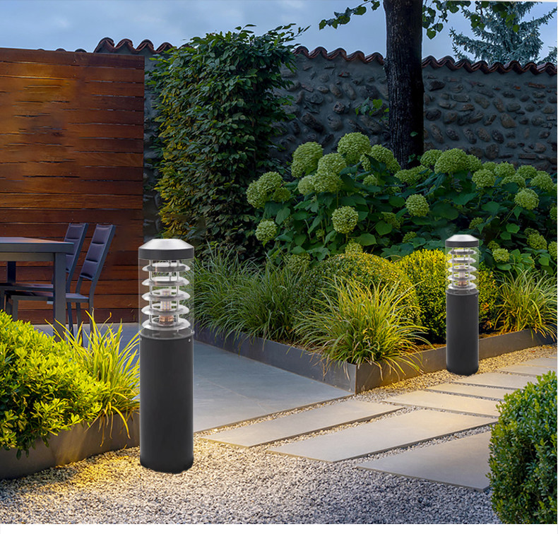 Backyard LED Lawn Lights E27 220V 145x600MM Hotel Villa Landscape