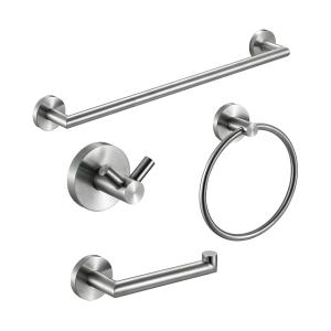 China Sustainable Bathroom Hardware Sets Chrome Bathroom Accessories 4 Pieces wholesale