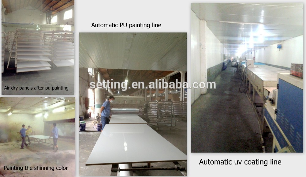Mocha color high gloss mdf panel for kitchen cabinet