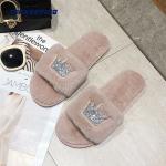 Custom Warm PVC Outsole Furry Ladies Slippers