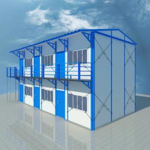 China Modern Prefabricated Luxury House Flat Pack House for Workshop Warehouse Construction Office Blue White wholesale