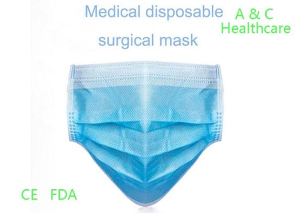 Anti Germs Medical Grade Face Mask , Disposable Pollution Mask Easy Breathabilit