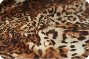 China Leopard Print Velvet Chiffon Fabric wholesale