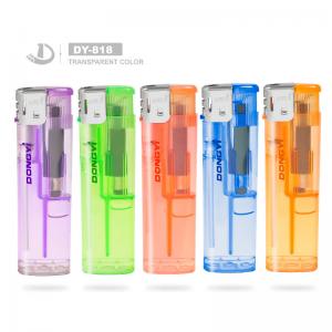China Five Colors Butane Gas Refillable Baida Electronic Gas Cigarette Lighter for Soft Piezo on sale