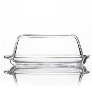 China Factory Whosale High Quality Clear Glass Butter Dish Set wholesale