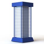 Four Sides Grid Panel Metal Display Stands For Garden Hard Tooling