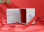 Gold Hot Stamping Rigid Cardboard Cosmetic Gift Box Packaging Book Shaped