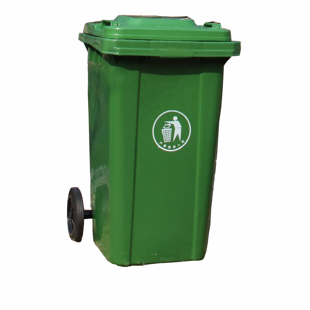 big size plastic dustbin garbage container recycle bin with 2 wheels recycling waste bin
