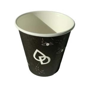 China 10 Oz PE Barrier Coated Custom Paper Cups For Coffee Black Disposable wholesale