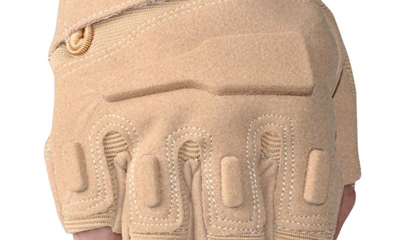 Custom Military Tactical Gloves Half Finger Airsoft Cycling Polyester Material