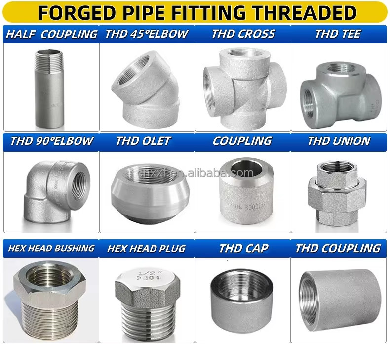 NXF ASTM B574,ASTM B619 Alloy C-4 /UNS N06455/W.Nr.2.4610 DN6-1200 Pipe Fittings Pressure 2000-6000lb Thread Tee