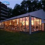 Large Outdoor Wedding Tent Glass Wall Fire Retardant Fabric Cover