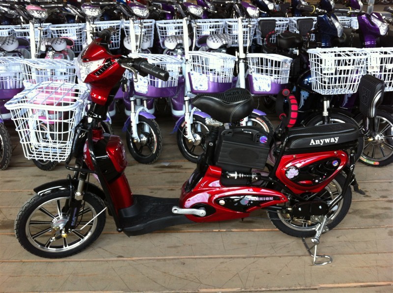 16" Wheel Pedal Assist Electric Bike , Pedal Assist Women's Bike 48V 12Ah Battery