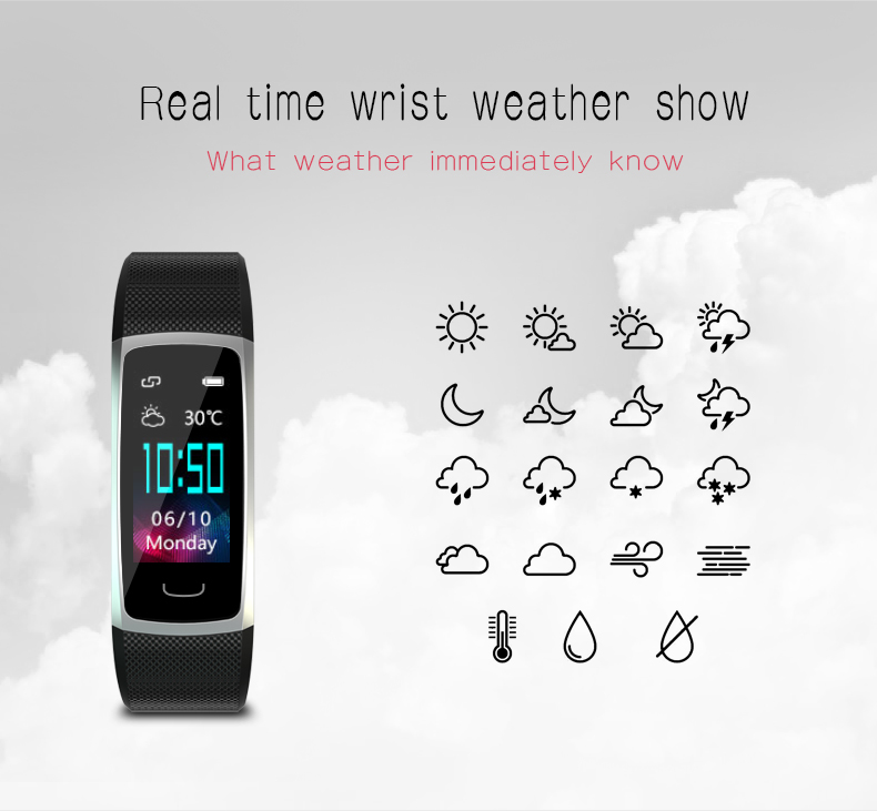 Colorful Kids Smart Gps Wristwatch , 0.96 Inch Led Fitness Tracker Watch