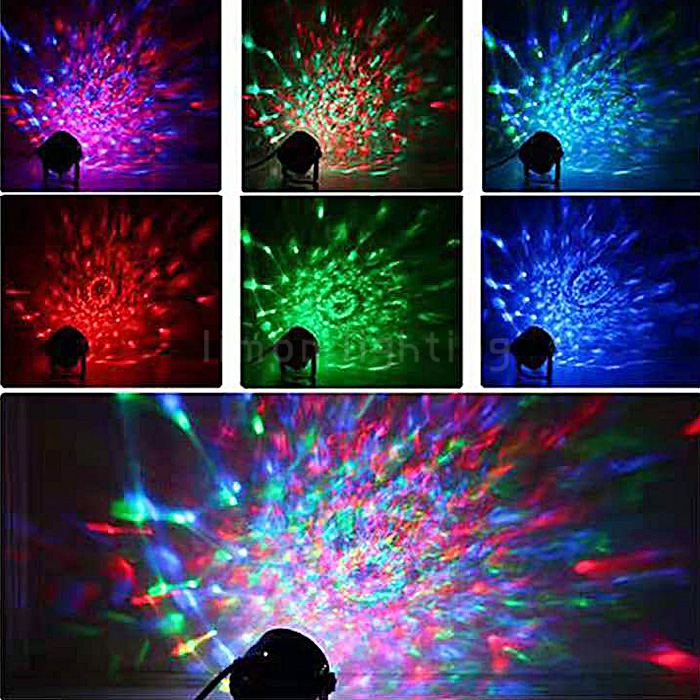 IR Remote Control USB RGB Strobe Rotation LED Crystal Magic Ball light for Party Disco Club