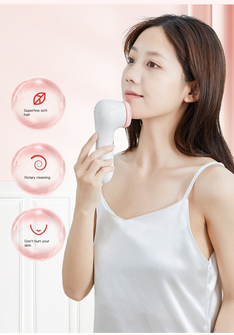 DC1.5V 6000rpm Deep Cleaning Face Brush Equipment Px7 Waterproof