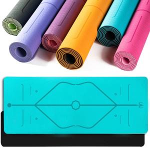 China Eco Friendly TPE Fitness Yoga Mat Double Layer Non Slip Sport Carpet Pads wholesale