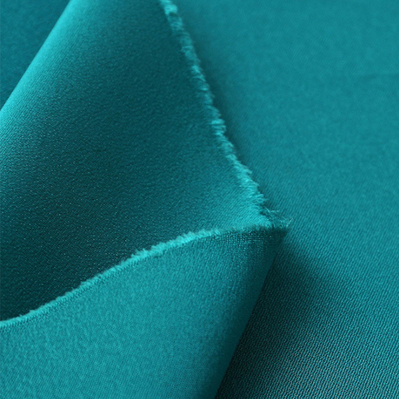 Emerald Green 75D 130GSM Polyester Spandex Satin Fabric Stretch