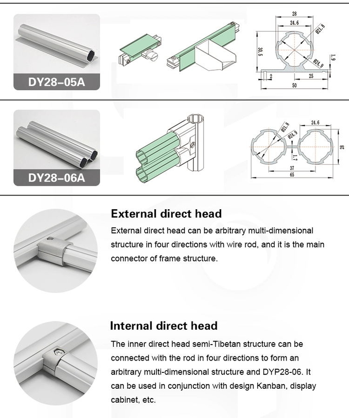 7075 T8 Aluminum Mirror Frame Extrusions 1.7mm 2