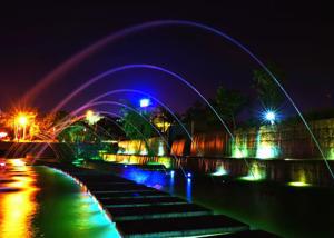 China Stainless Steel Water Stream Fountain , Linear Water Fountain Computer Controlled wholesale