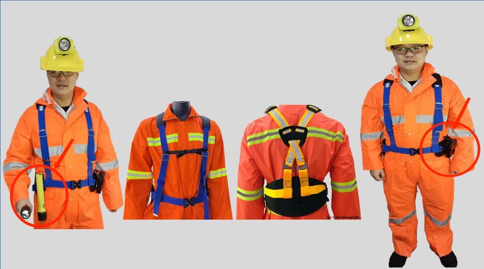 Safety Underground Mining Belts Tool Nylon With Shoulder Back Waist Support