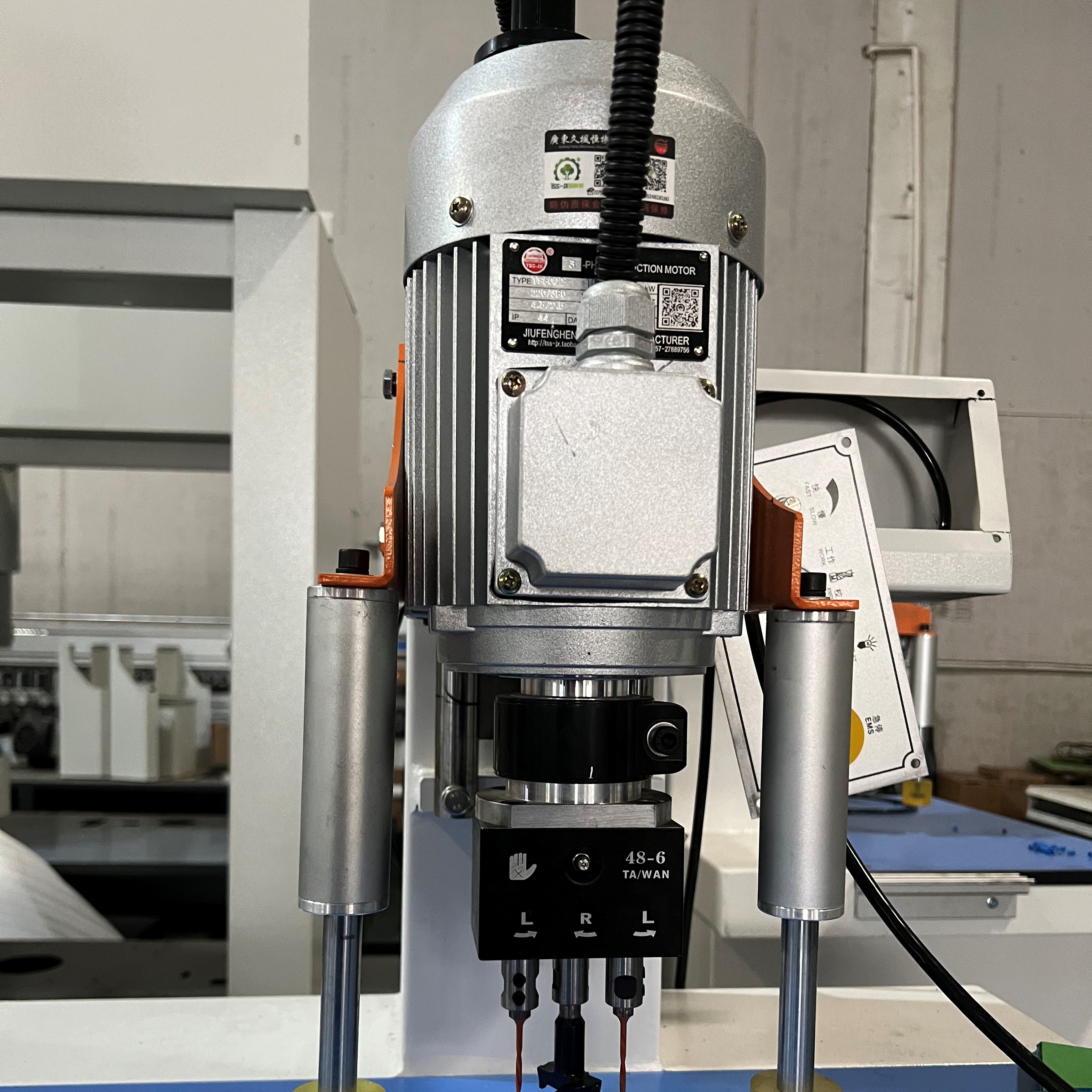 50mm Hinge Hole Drilling Machine Four Head Bench Drilling Machine For Panel Furniture