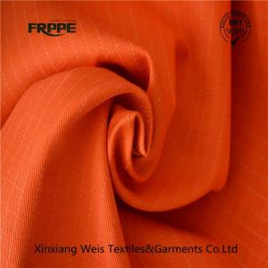 China Orange 95% Cotton 5% Polyester Ripstop Cotton Dyed Fabric wholesale