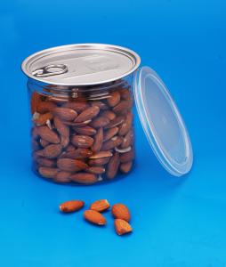 China Transparent Clear PET Jars , Aluminium Cover Ball Plastic Storage Caps wholesale