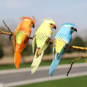 China Goose Christmas Fake Feathered Birds , Party Decorations Artificial Feathered Birds wholesale