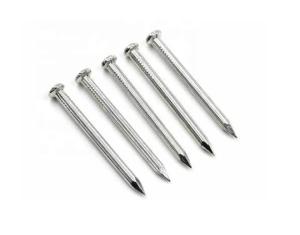 China Silver White Grooved Shank Concrete Nails Factory 55# Steel Materials wholesale