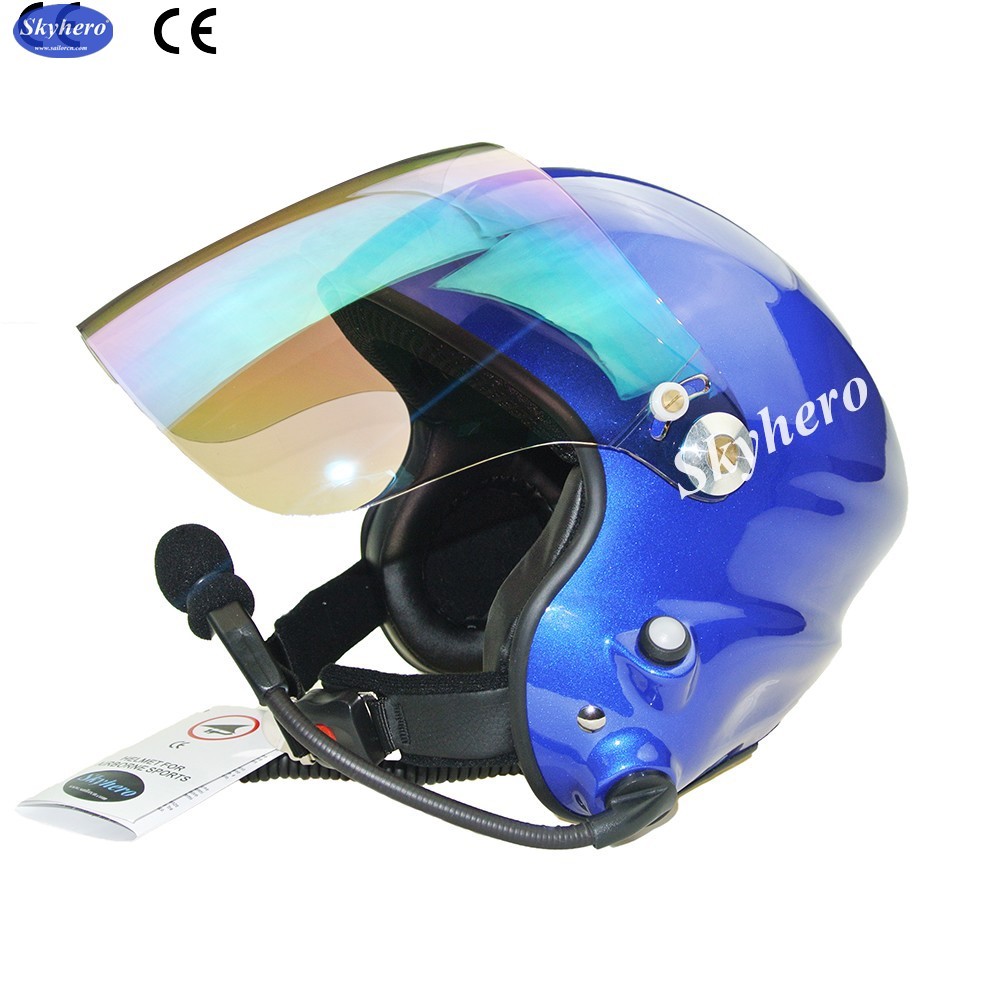 Paramotor helmet Full headset white clor blue red black Specially design for paramotor Kevlar / glass fibe M L XL XXL
