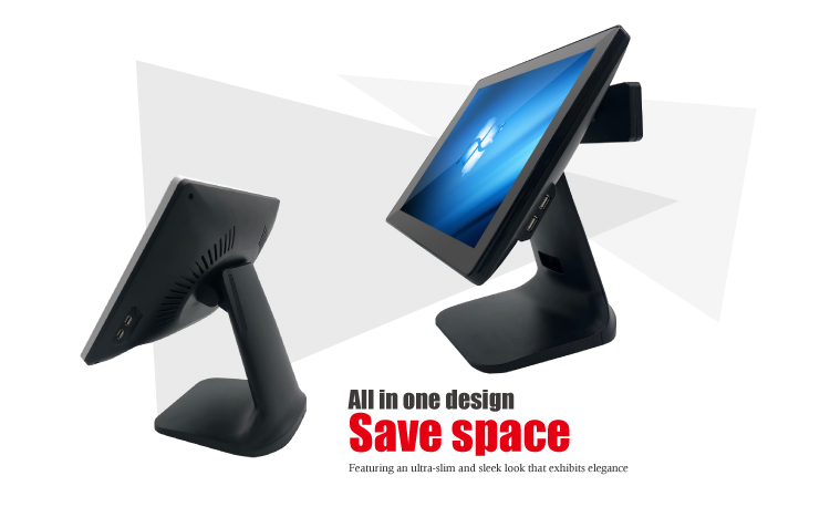 32G SSD All-in-One POS System with 15'' Touch Screen and Optional VFD Customer Display