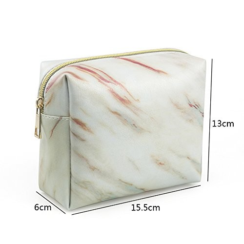 Marble Pattern Makeup Organizer Pouch With Zipper , Mens Travel Toiletry Bag