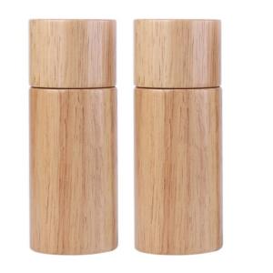 China Household Spice Storage Containers Gadget Rubber Wood Pepper Grinder wholesale