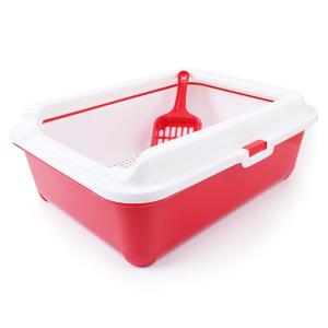 China Semi Closed Cat Litter Box , Cat Litter Toilet Anti Splash Pet Toilet Cat Bedpans Reusable wholesale