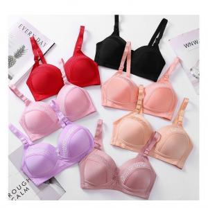 China Flower Wireless Push Up Bra Full Cup 105cm Bust Big Breasted Wire Free wholesale