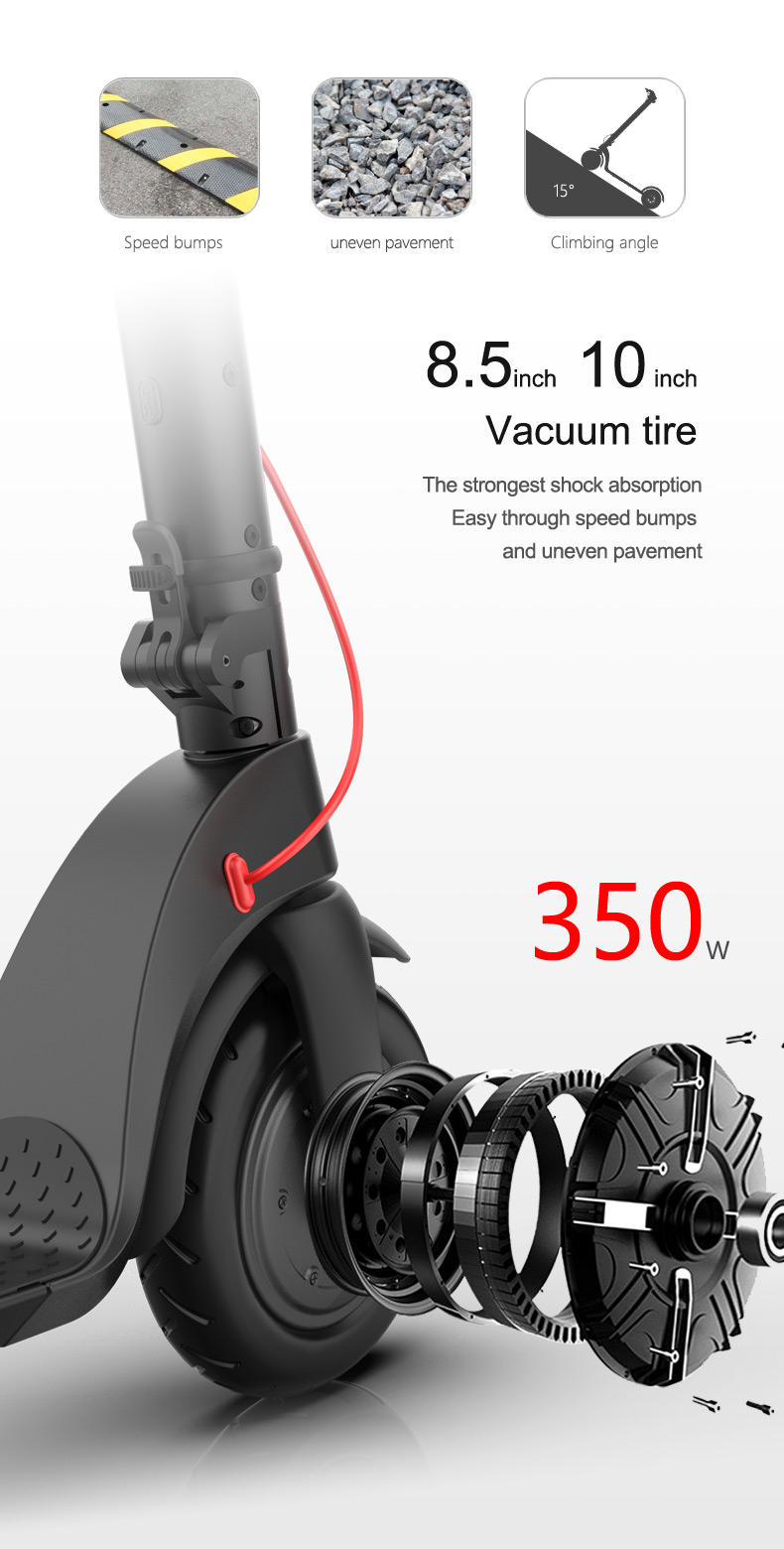 X7 350W Fast Charging Time 2-3h Folding Electric Scooter Motorcycles for EU/US Warehouse