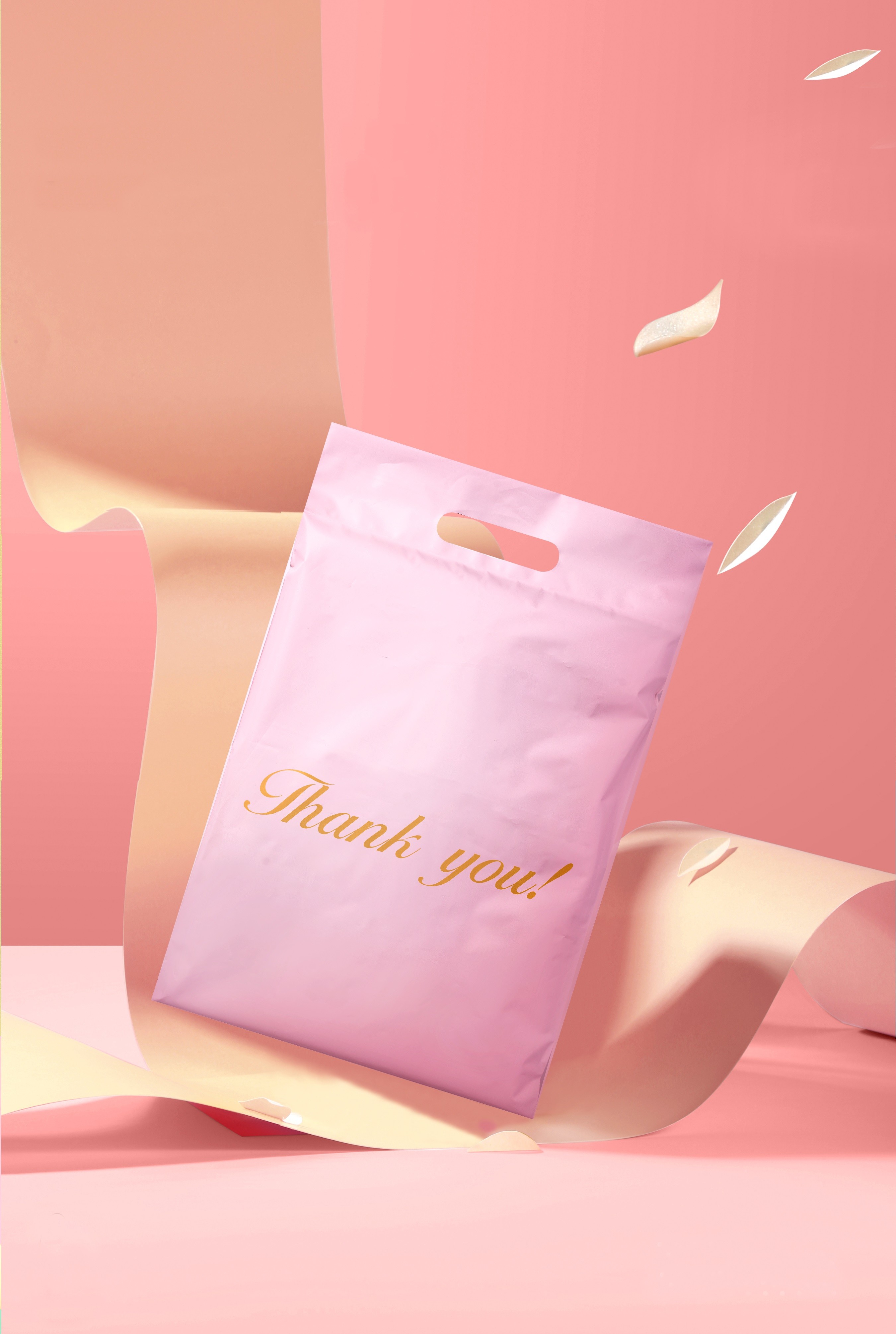 Pink Matte Poly Mailer Bubble Wrap 19x24'' Self Adhesive