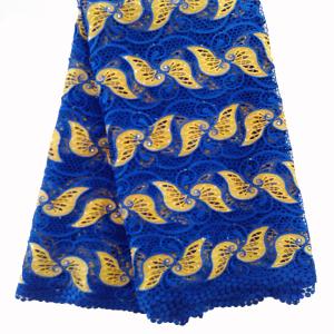 China 2015 Embroidered water soluble chemical african lace fabrics for lady gament wholesale